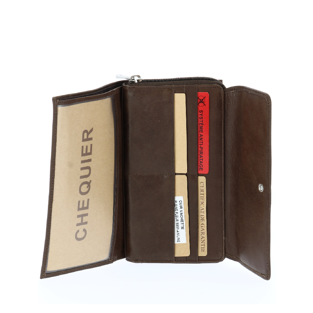 Oiled Leather Flap Checkbook Holder Companion