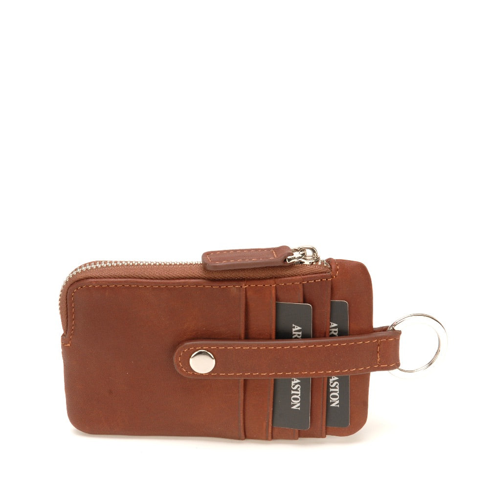 Pablo key and coin holder in dipped leather