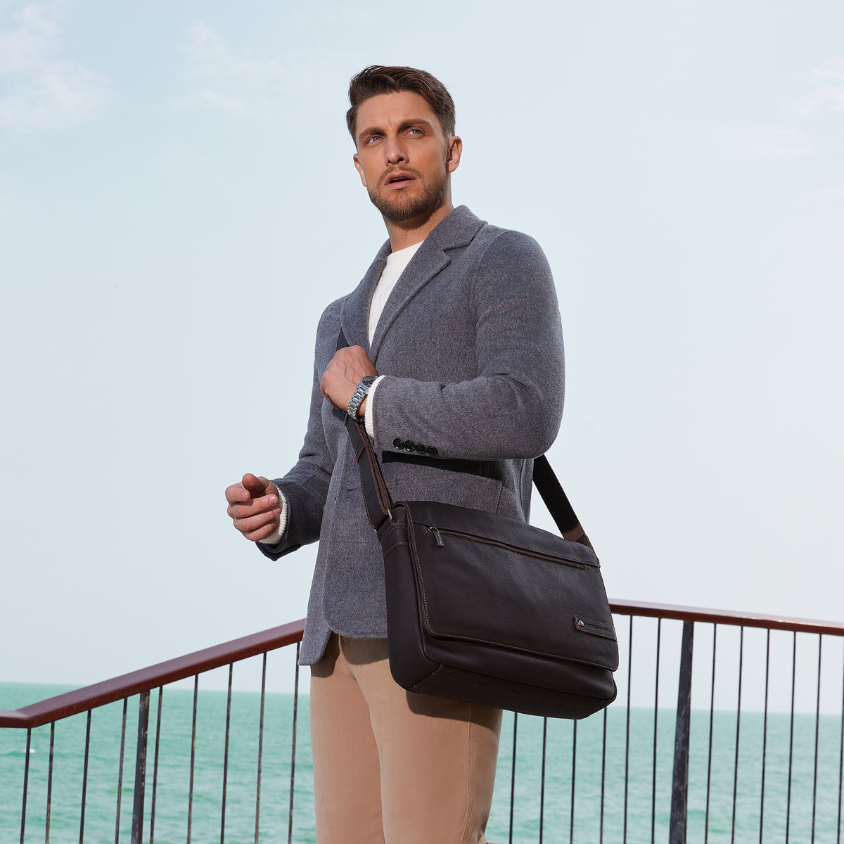 Oscar leather satchel