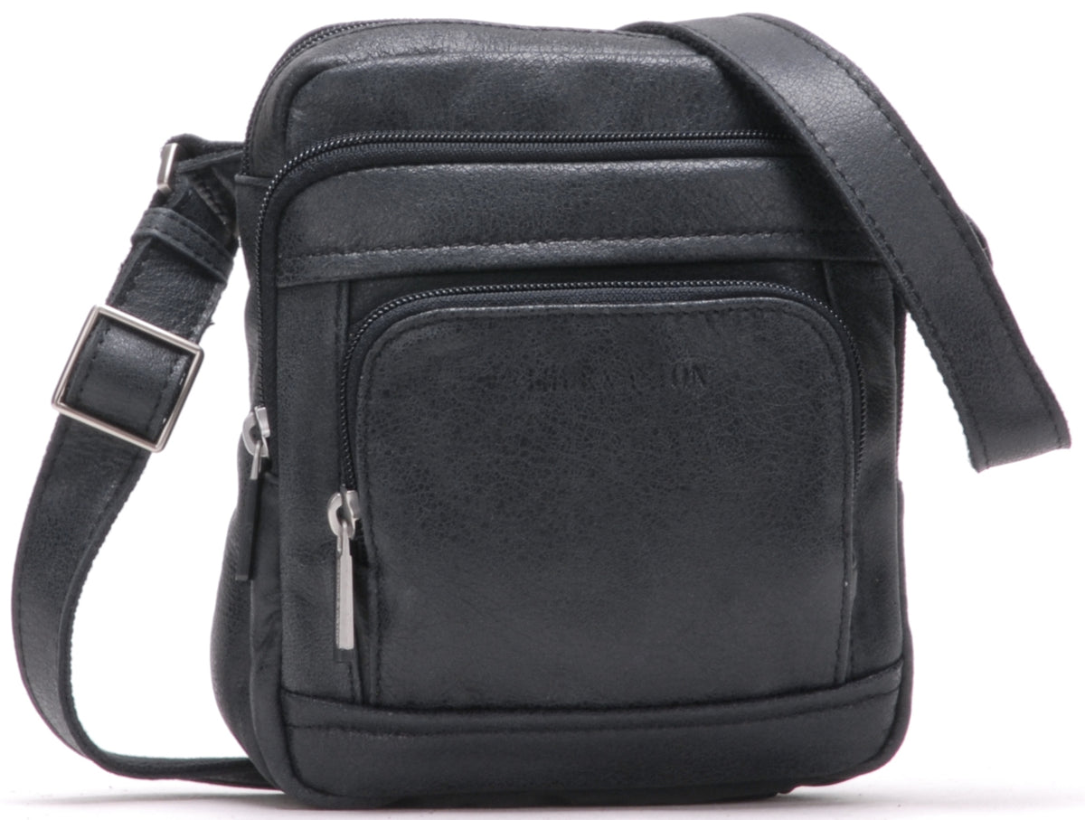 Cristiano small model crossbody bag in destroyed leather