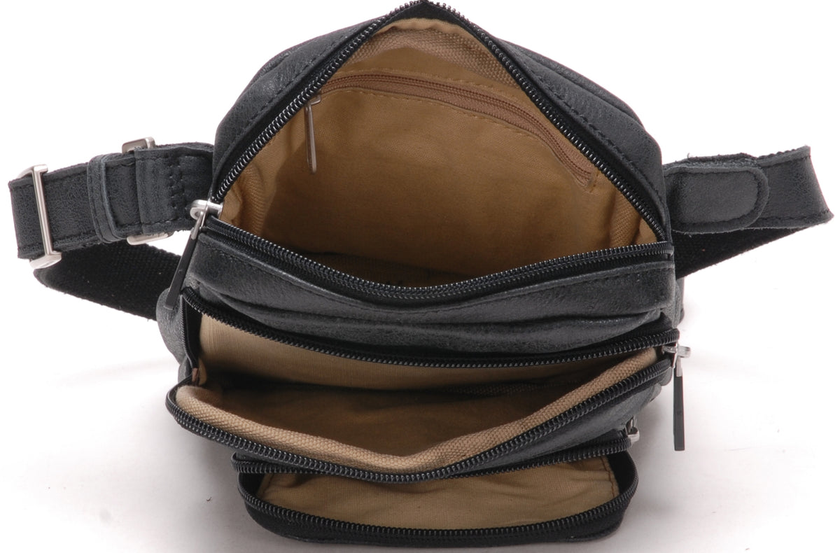Cristiano small model crossbody bag in destroyed leather