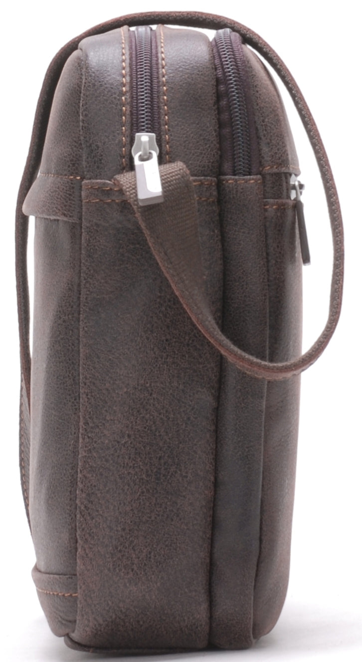 Cristiano large model crossbody bag in destroyed leather