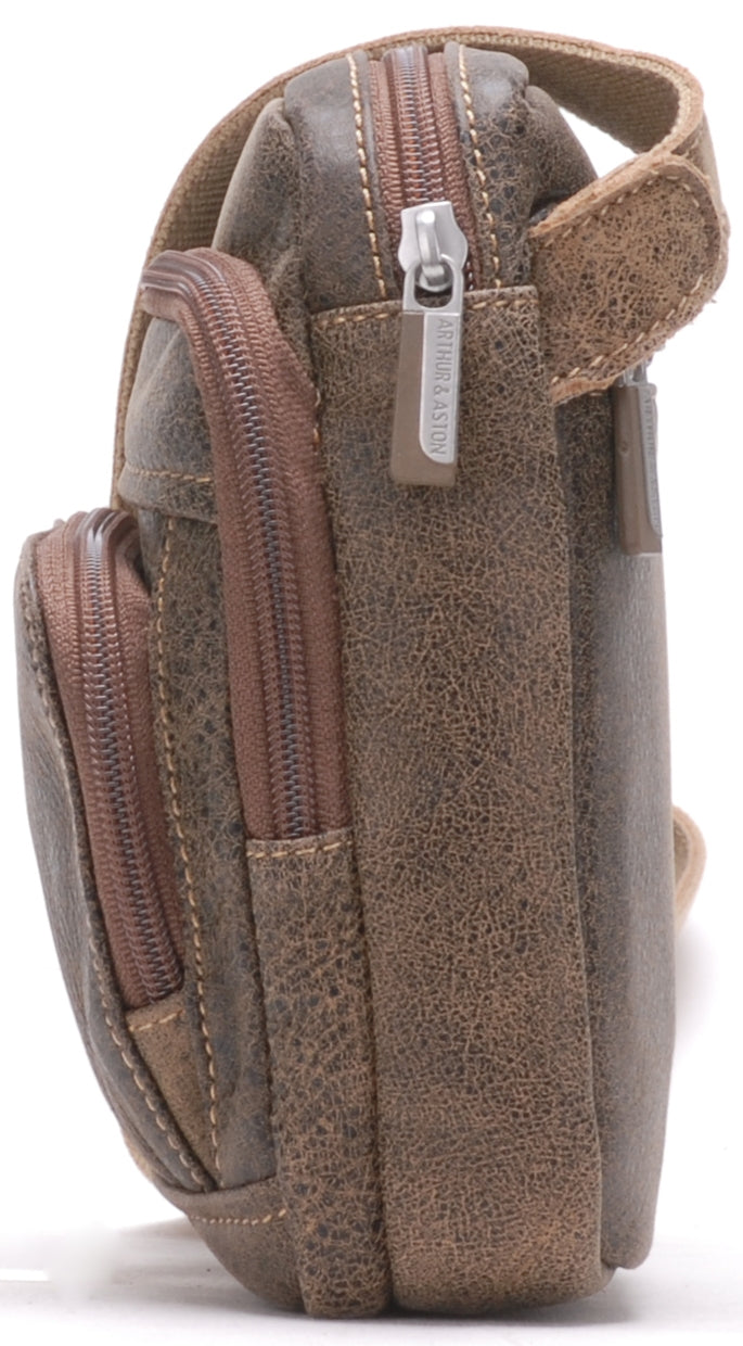 Cristiano small model crossbody bag in destroyed leather