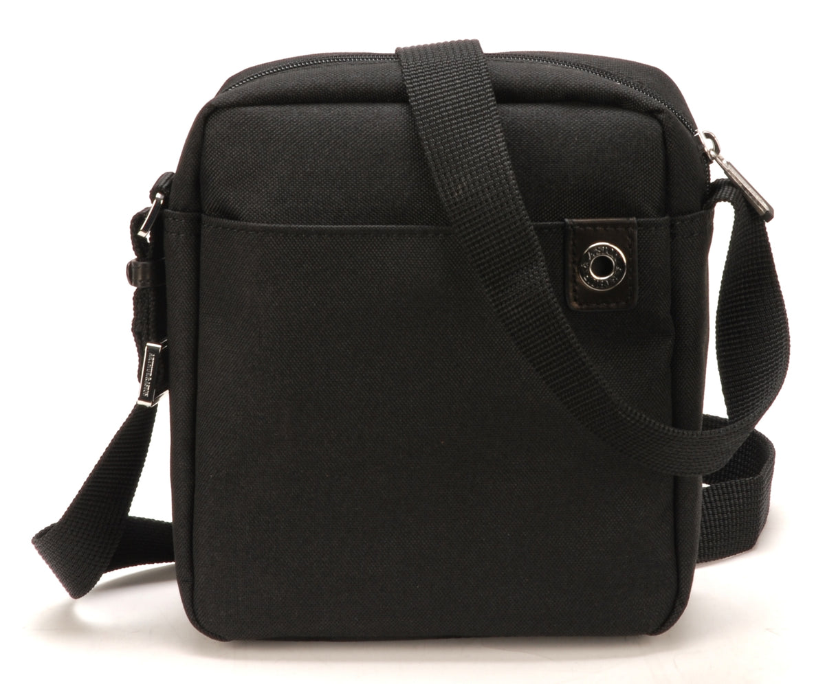 Sac porte-travers moyenmodèle en toile polyester garniture cuir