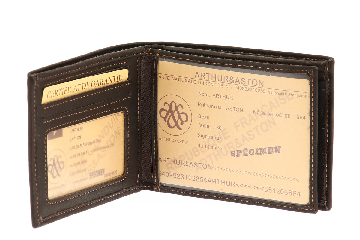 Louis Italian oiled leather wallet