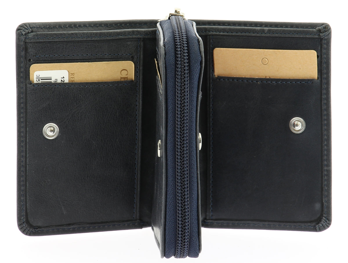 Porte-monnaie et cartes en cuir huilé Rose