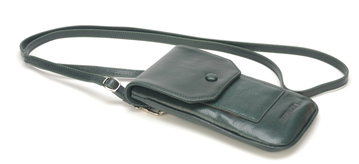 Pochette téléphone en cuir de buffle