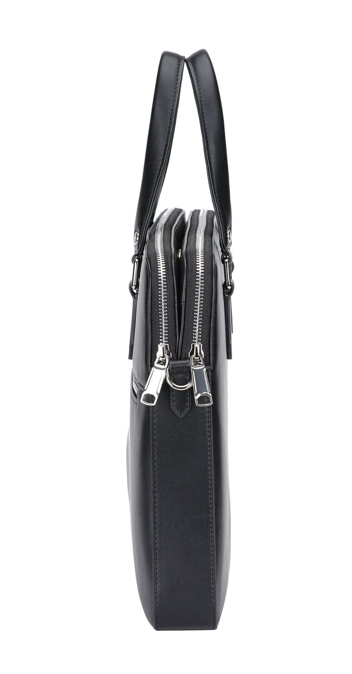 Walter extra flat briefcase in split leather