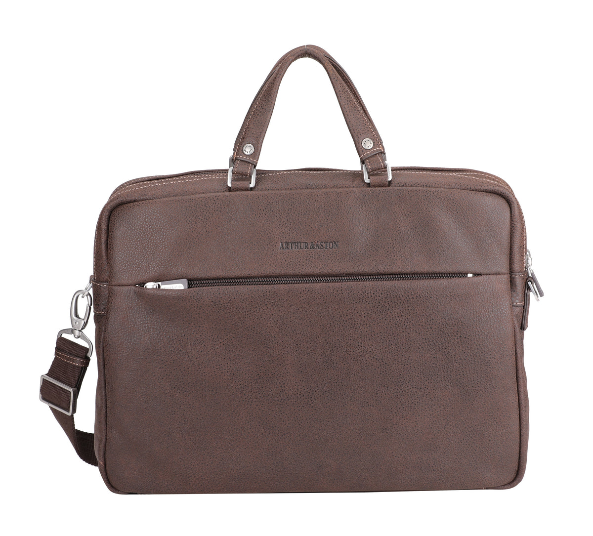 Cristiano 2-gusset document holder in destroyed leather