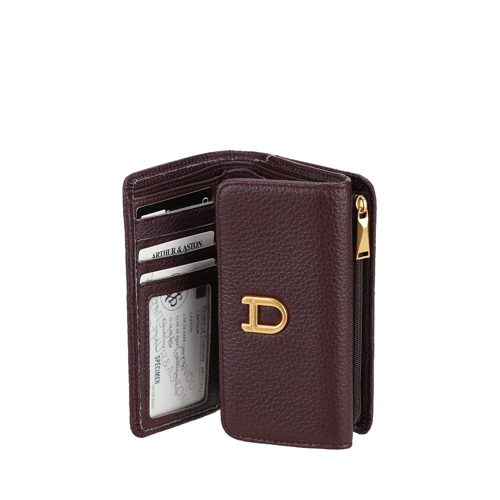 Camille compact leather wallet