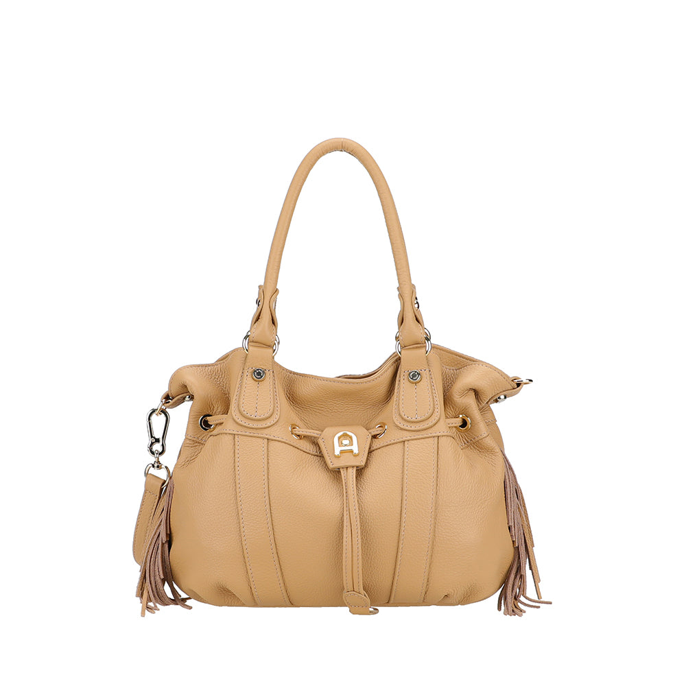 Sac épaule M Camille franges cuir