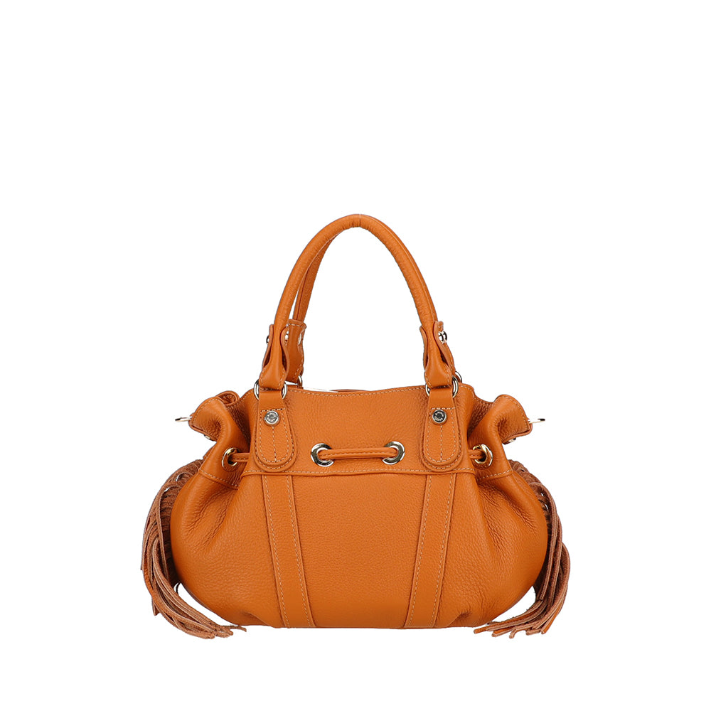 Mini sac à main S Camille franges cuir