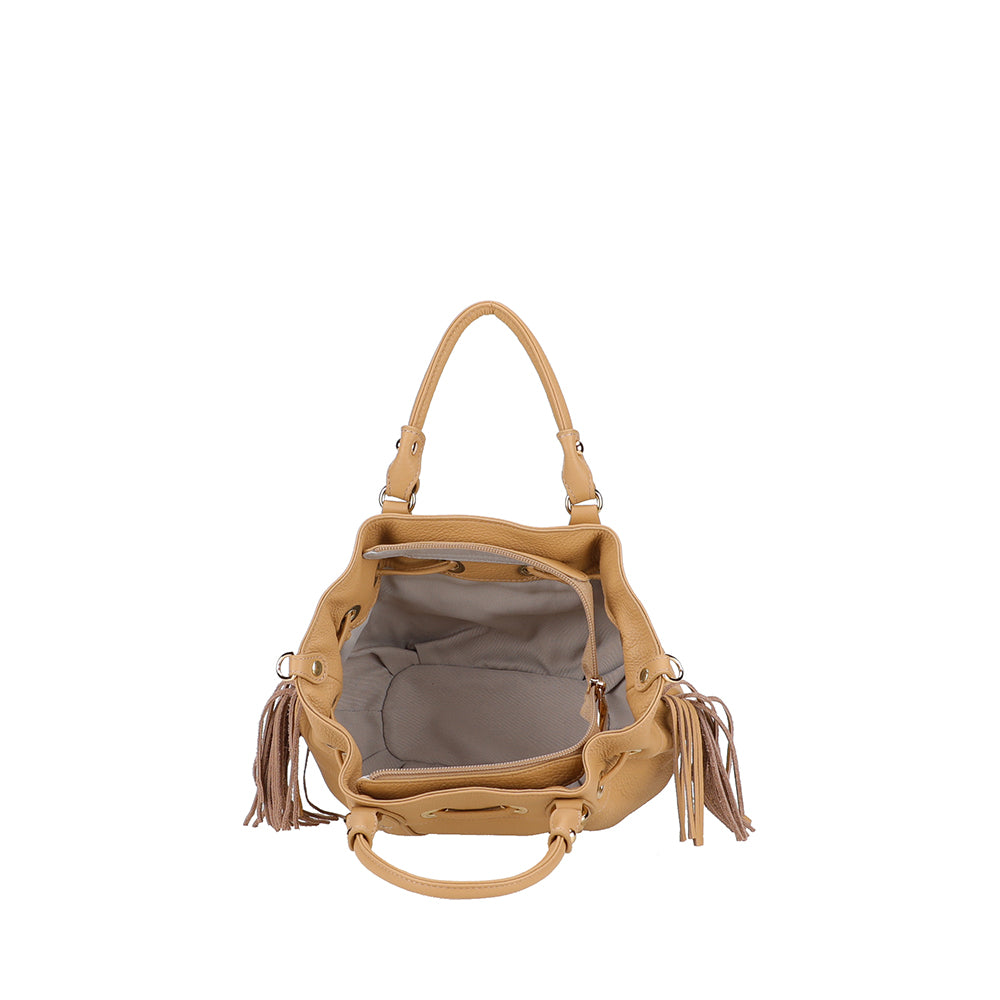 Mini sac à main S Camille franges cuir