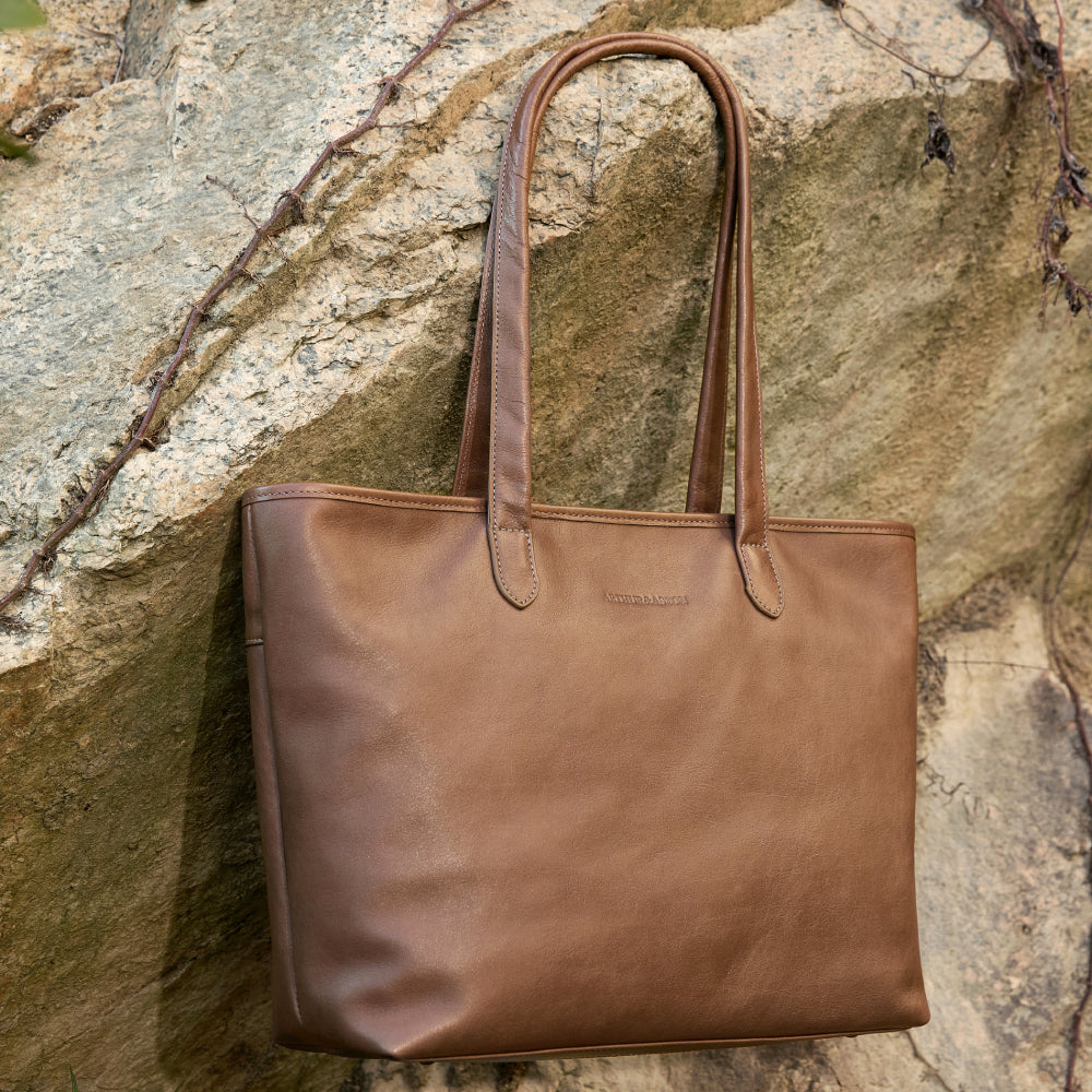 Large Edith leather shopping bag