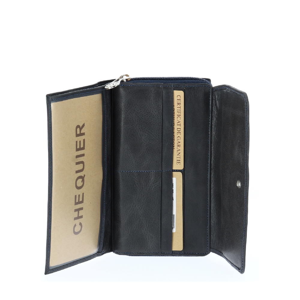 Oiled Leather Flap Checkbook Holder Companion
