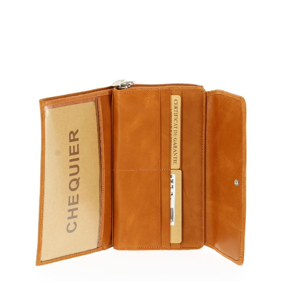 Oiled Leather Flap Checkbook Holder Companion