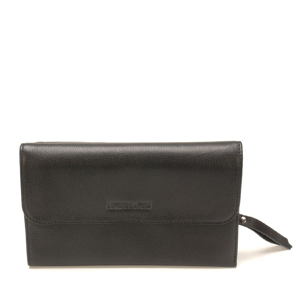 Célia leather checkbook companion