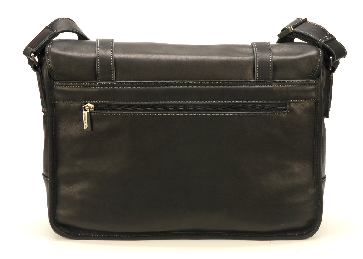 Large leather reporter bag Johany 