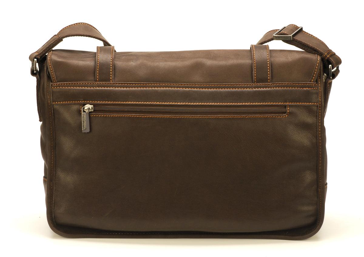 Large leather reporter bag Johany 