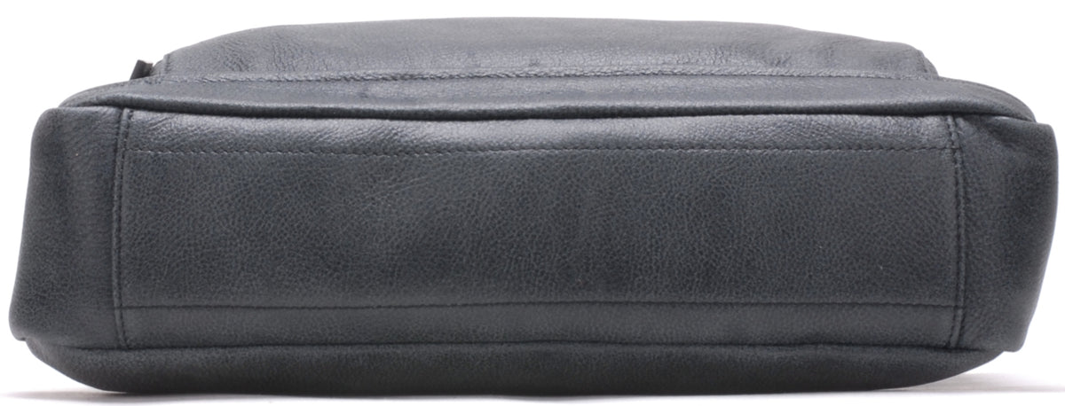 Cristiano destroyed leather satchel bag