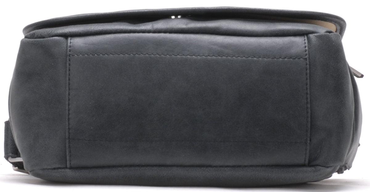 Cristiano destroyed leather crossbody bag