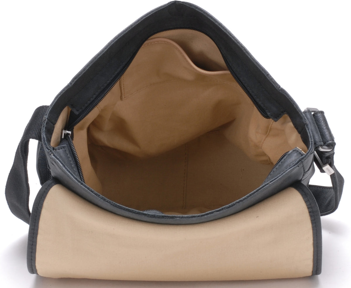 Cristiano destroyed leather crossbody bag