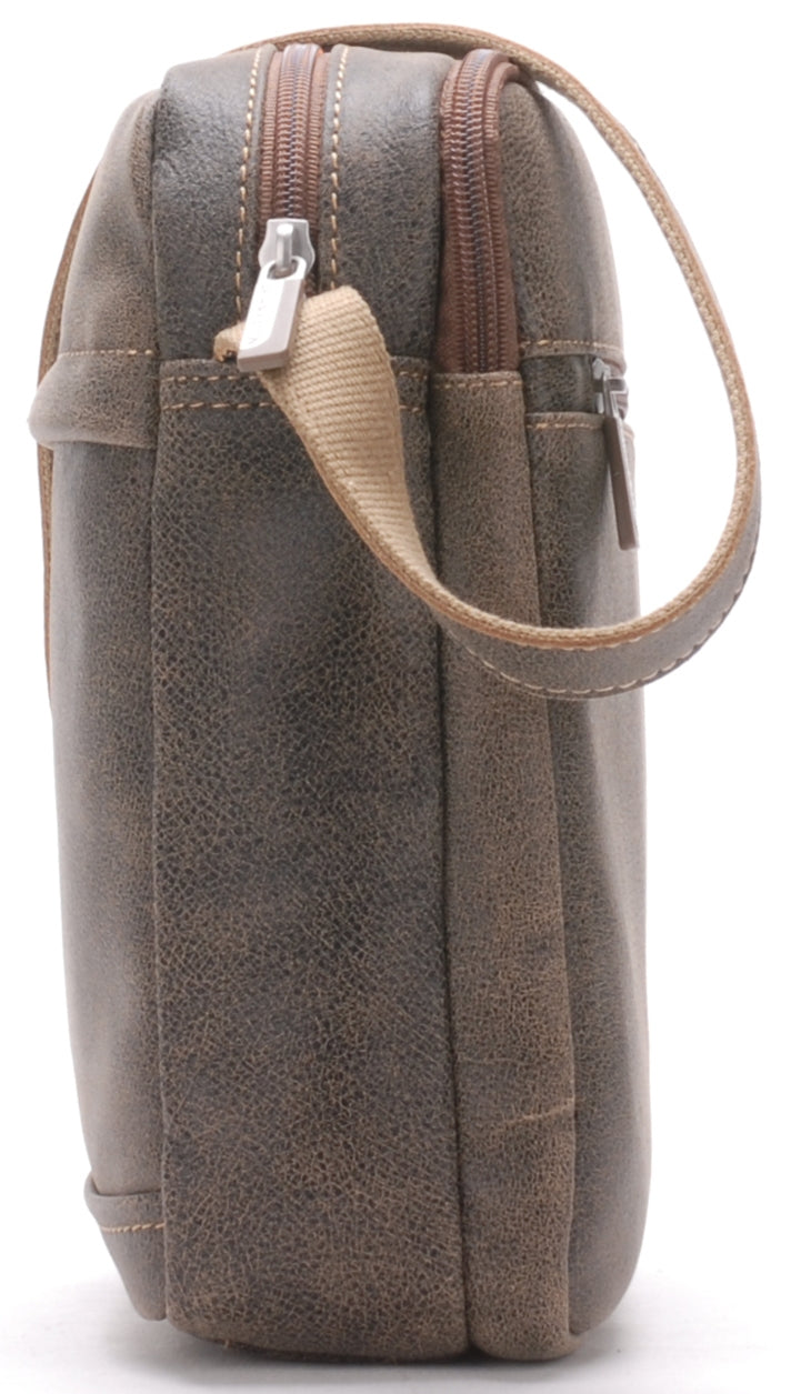 Cristiano large model crossbody bag in destroyed leather