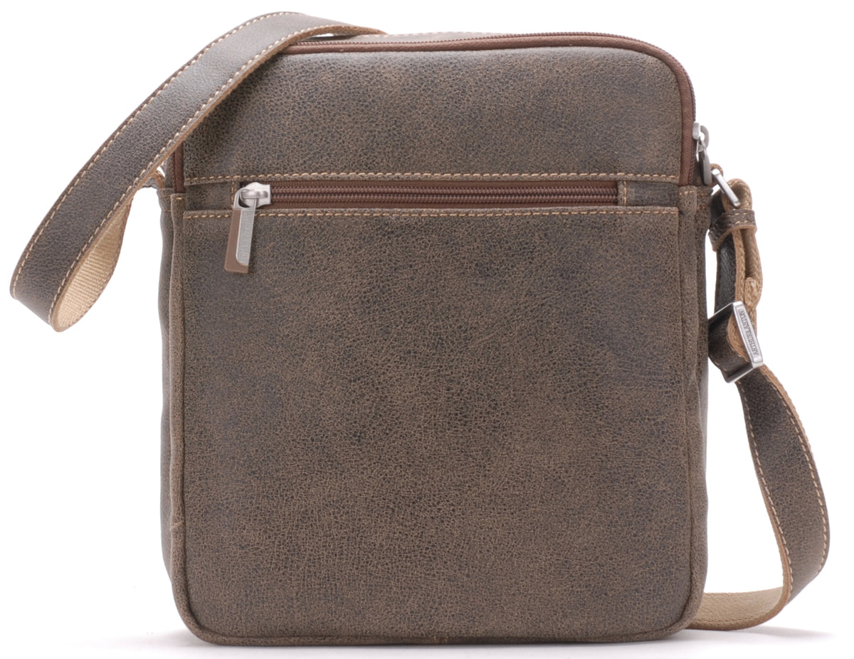 Cristiano large model crossbody bag in destroyed leather