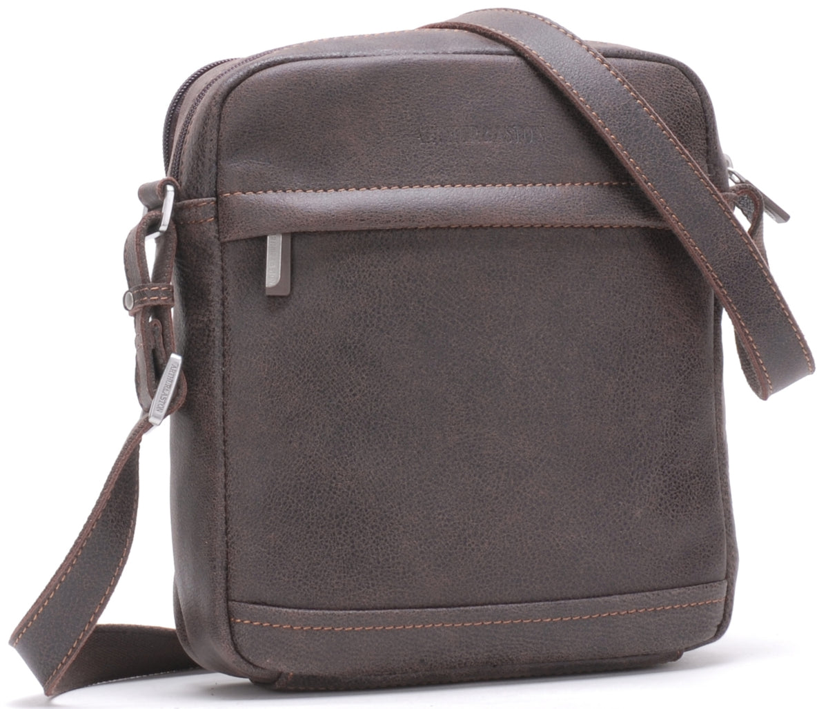 Cristiano large model crossbody bag in destroyed leather