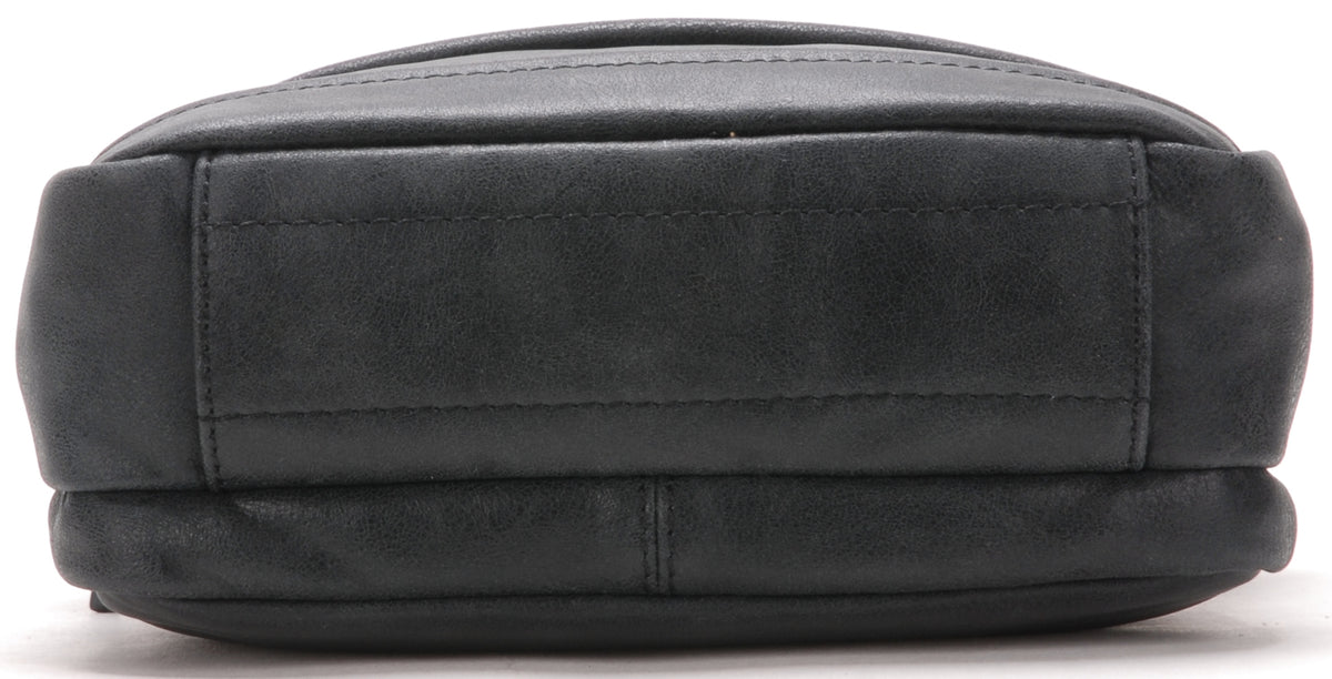 Cristiano large model crossbody bag in destroyed leather