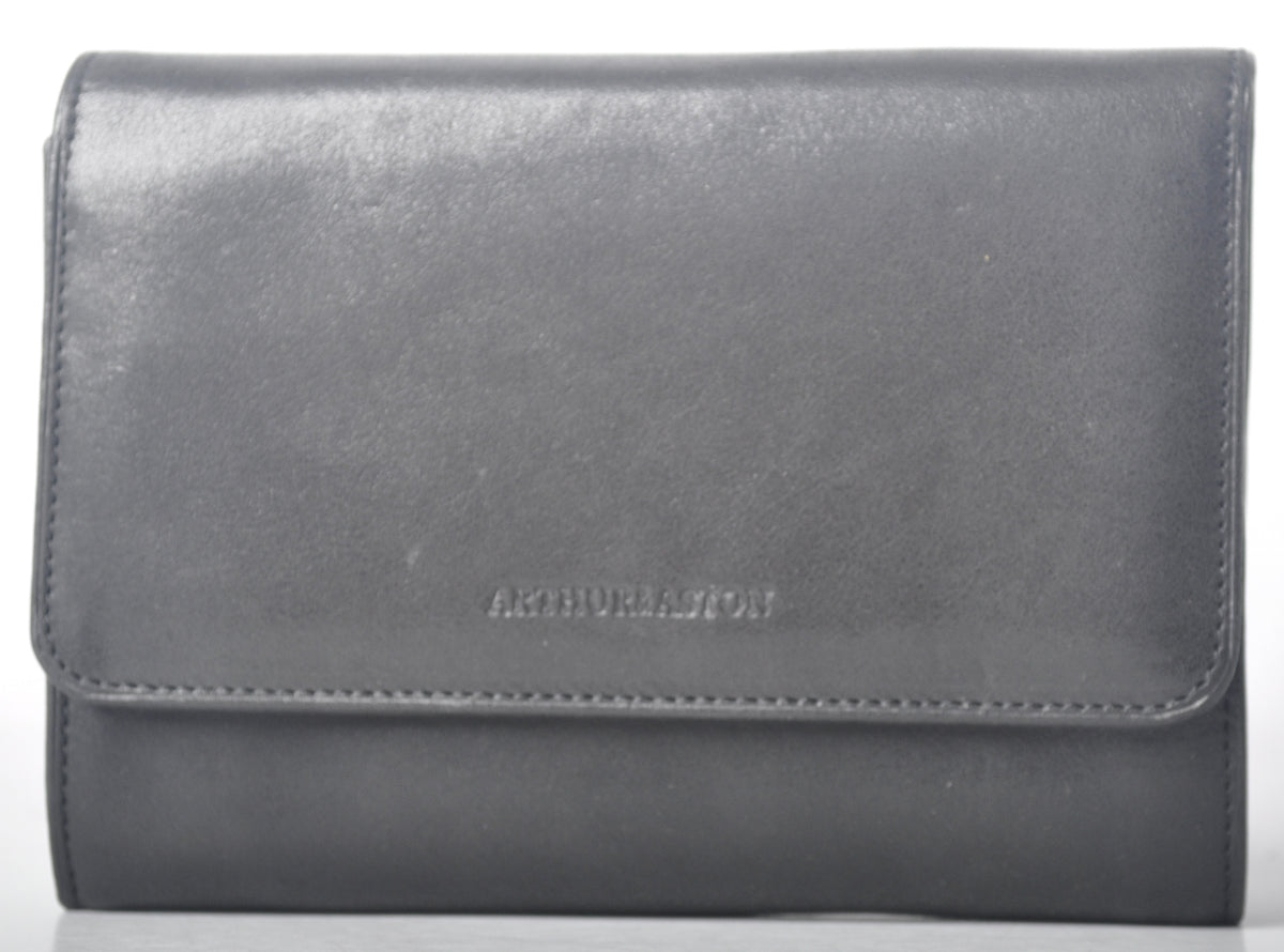 Portefeuille à rabat cuir vachette huilé