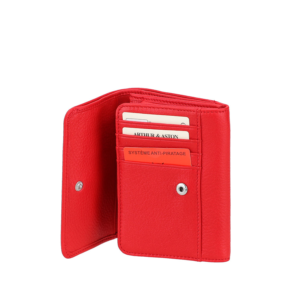 Porte-monnaie et cartes en cuir Ange