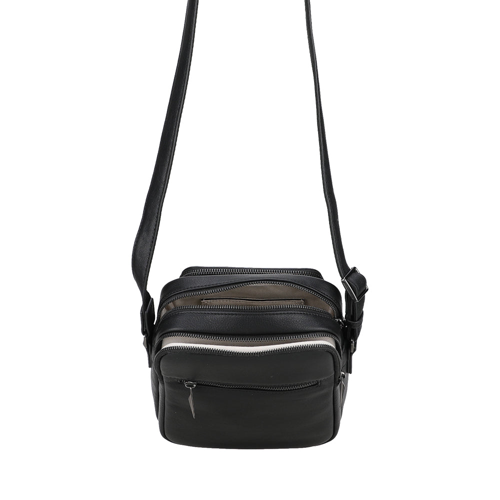 Grand sac travers 2 compartiments cuir Nairo