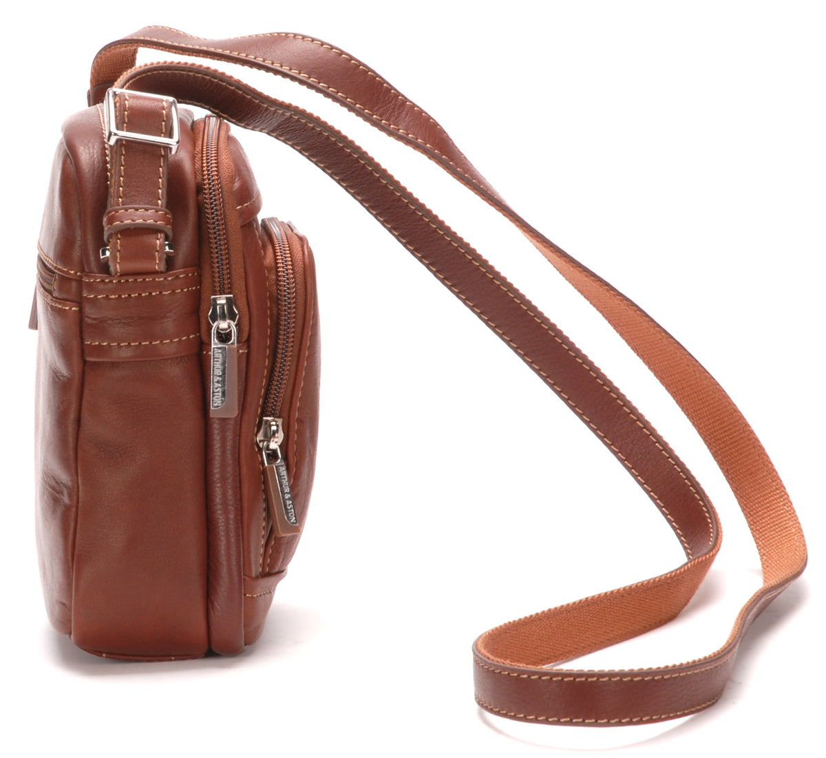 Sac travers cuir vachette et doublure coton