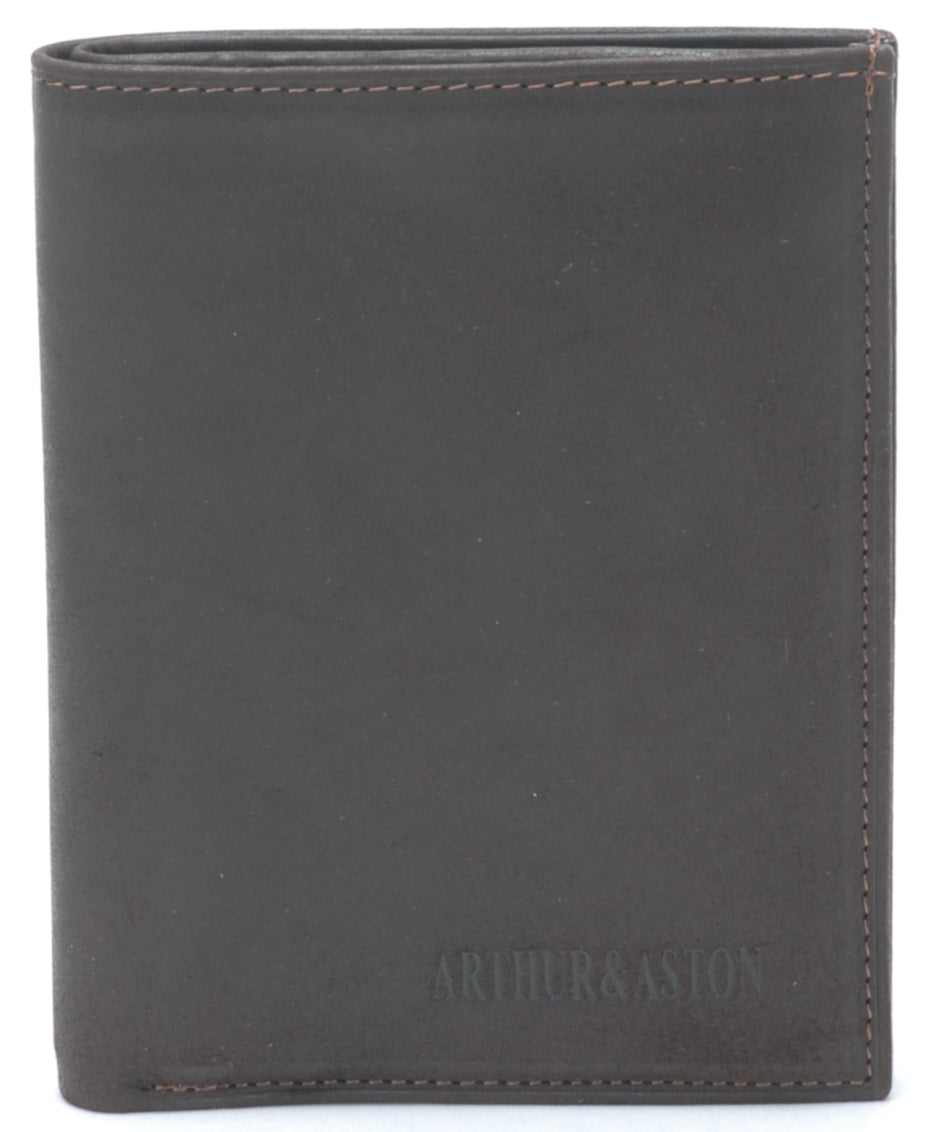 Porte-papiers cuir vachette gras