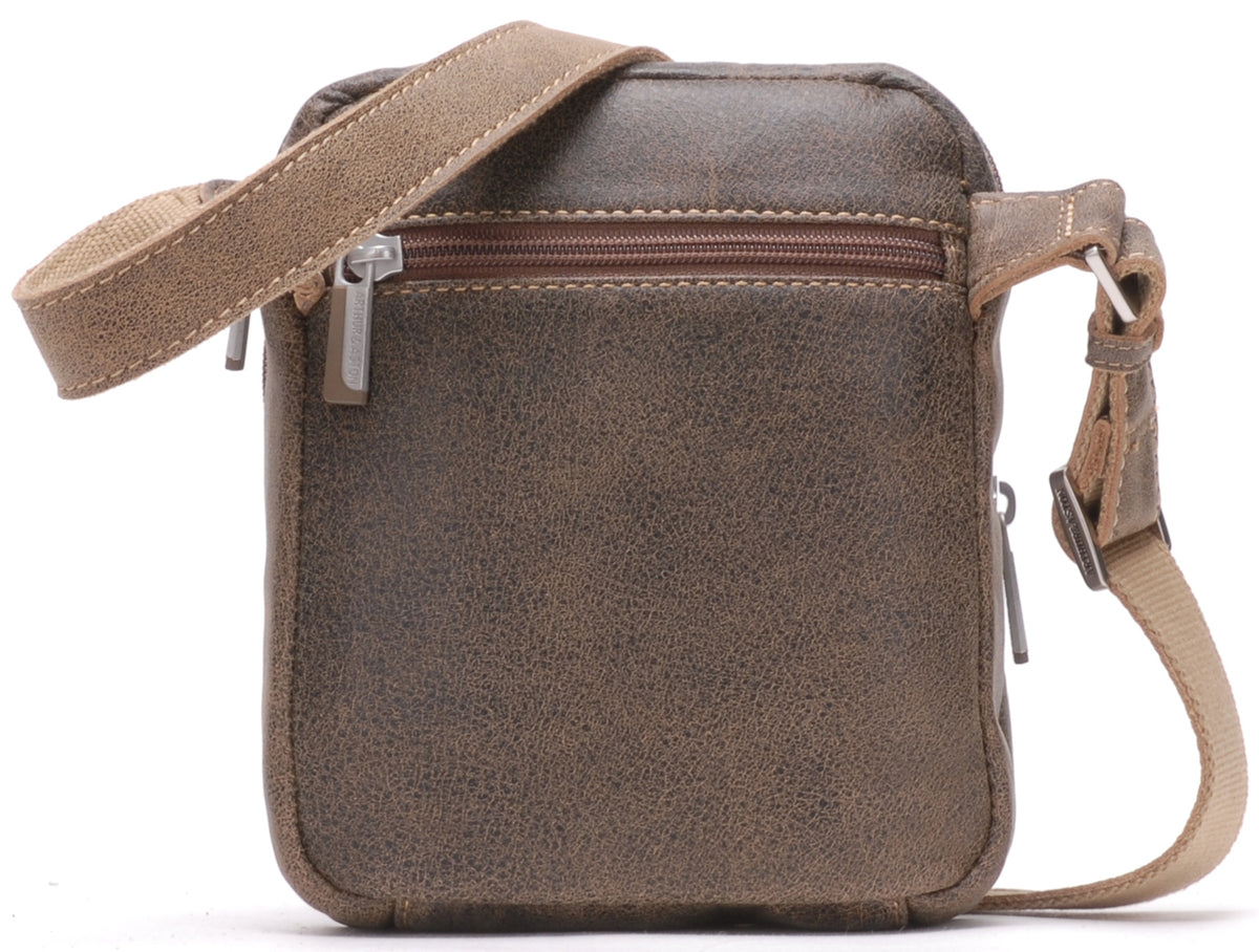 Cristiano small model crossbody bag in destroyed leather