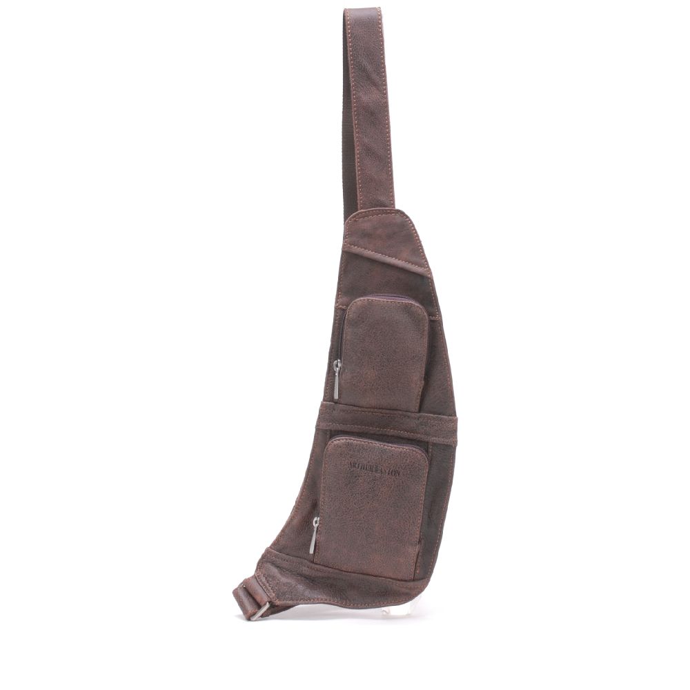 Cristiano body bag in destroyed leather