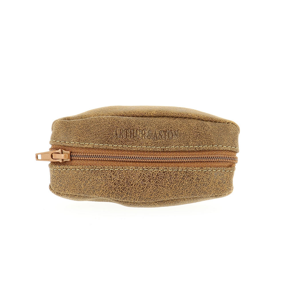 Cristiano coffee bean wallet destroyed leather