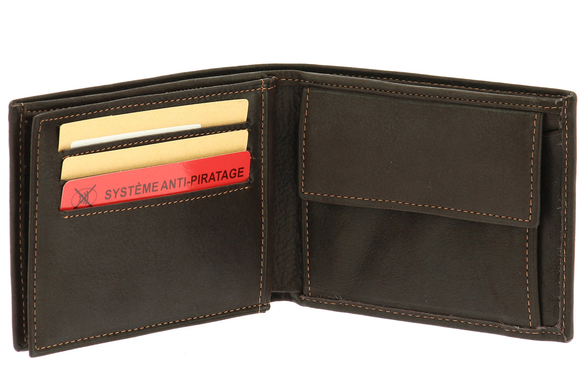 Louis Italian oiled leather wallet