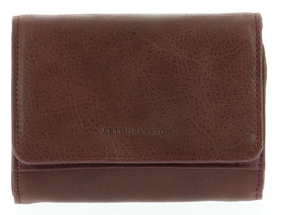 Oiled cowhide leather wallet Pink