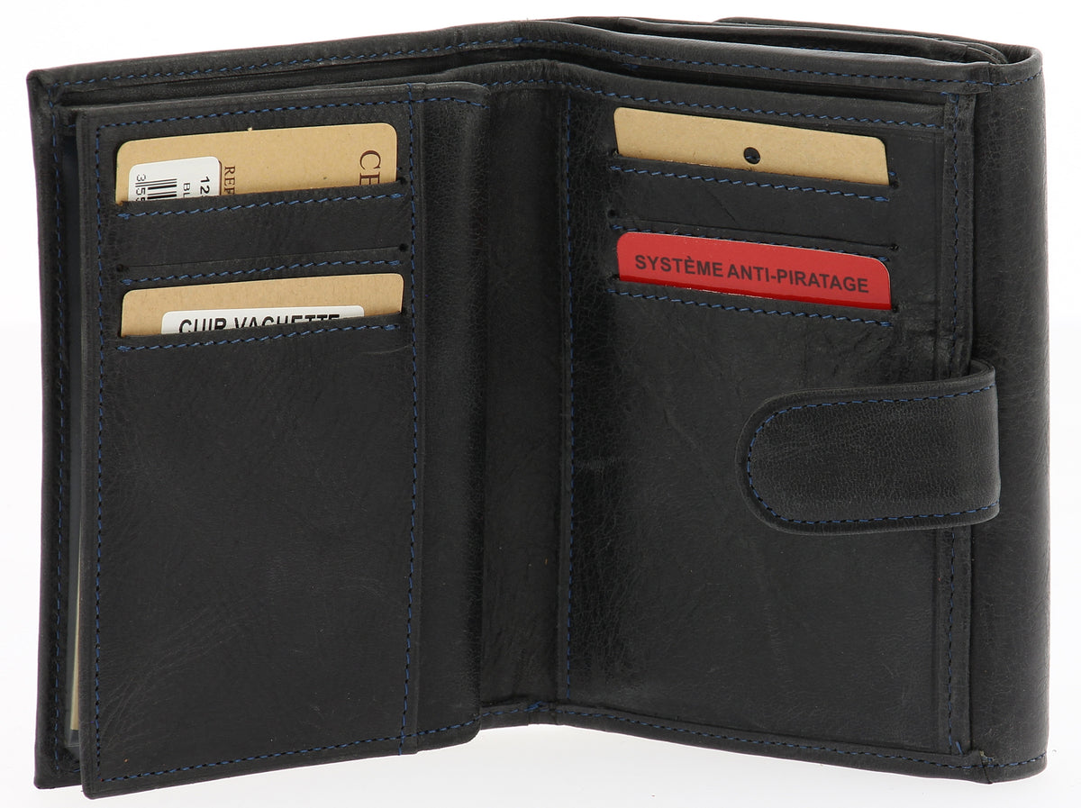 Leather Back to Back Wallet