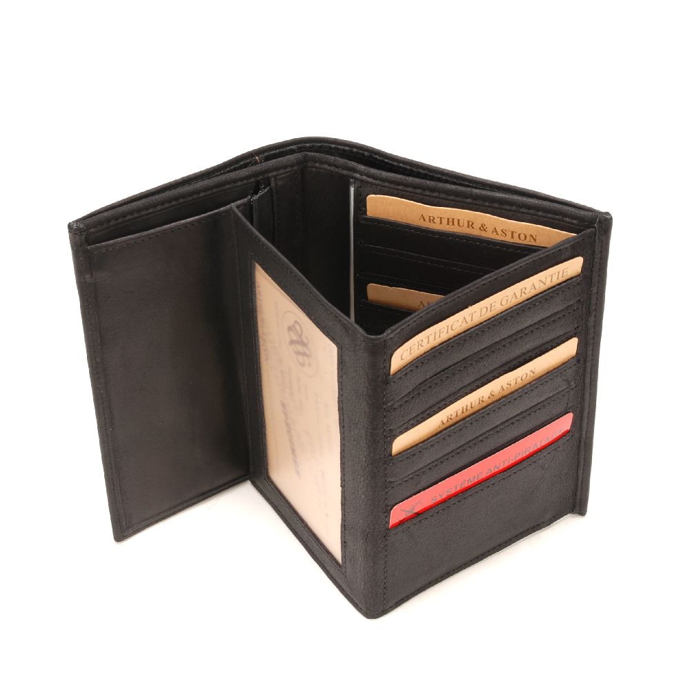 Grand portefeuille Louis en cuir gras