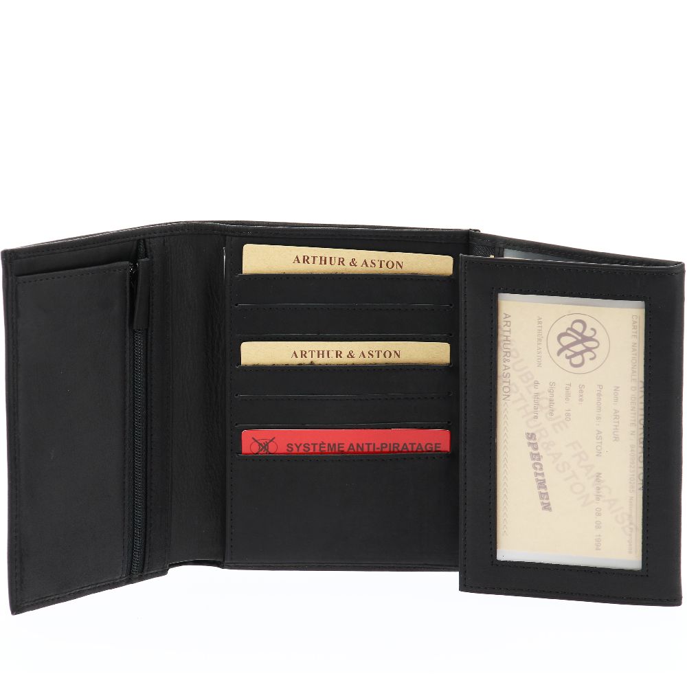 Grand portefeuille Louis en cuir gras