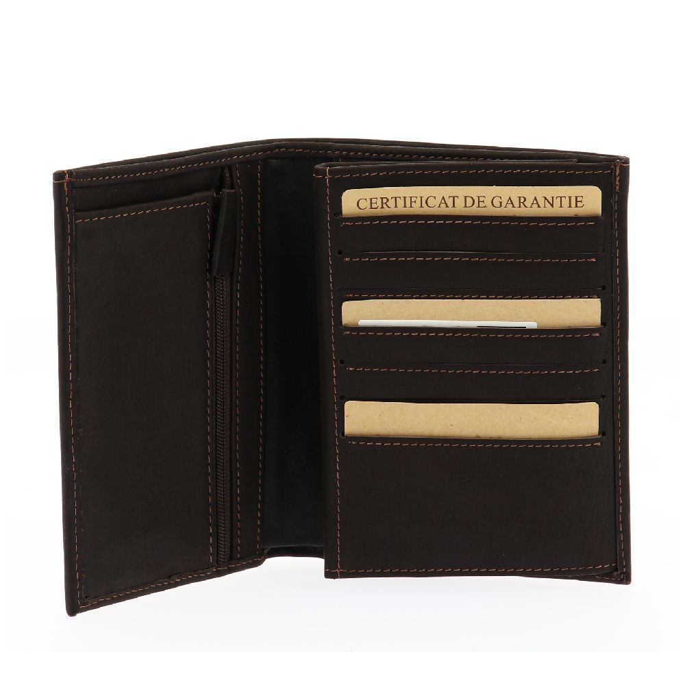 Grand portefeuille Louis en cuir gras