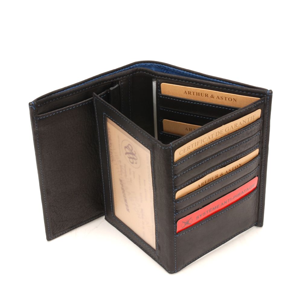 Grand portefeuille Louis en cuir gras