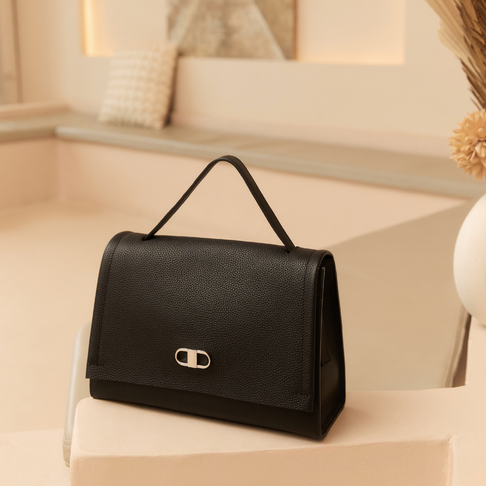 Sac à main à rabat cuir Daphné