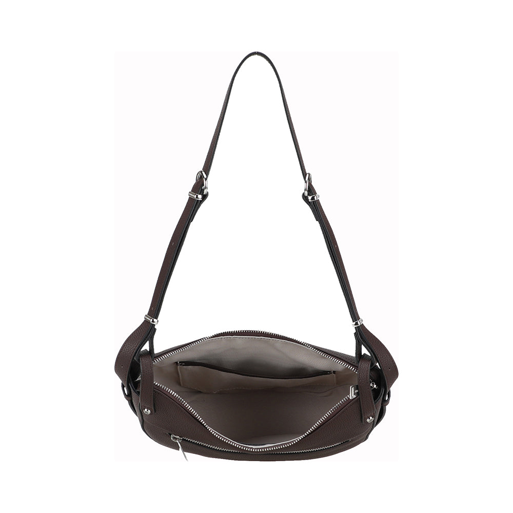 Sac épaule demi-lune Daphné Cuir