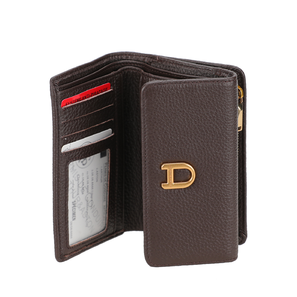 Camille compact leather wallet