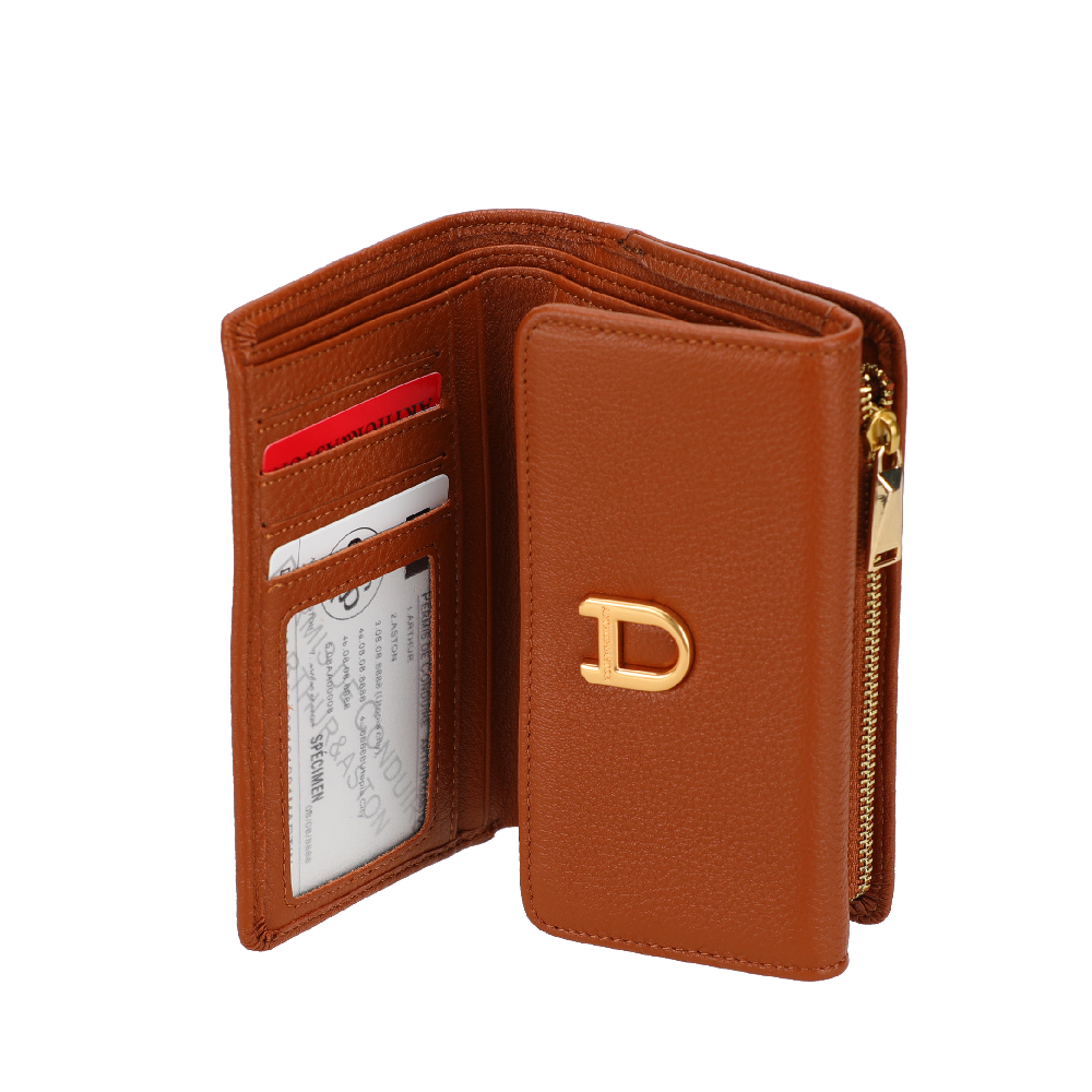 Camille compact leather wallet