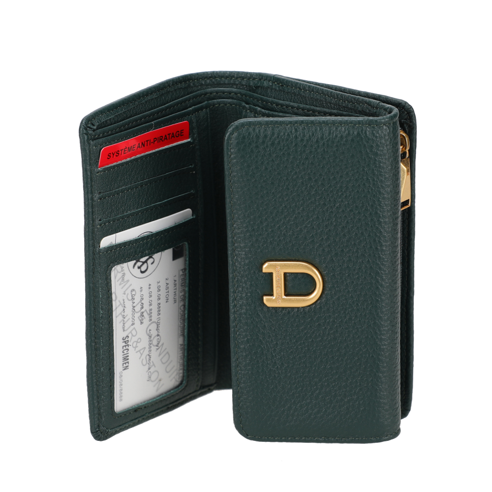 Camille compact leather wallet